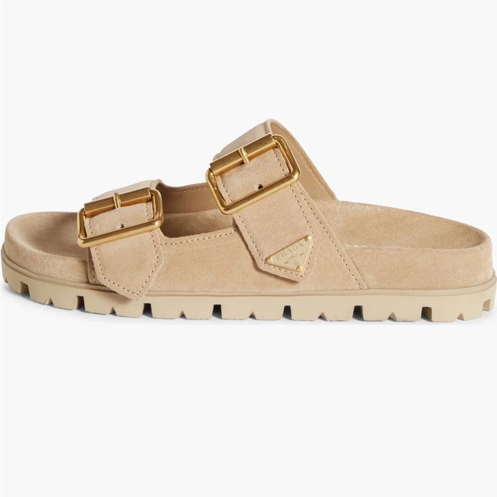 New Prada Double Strap Suede Sandals size 39 - Picture 13 of 15